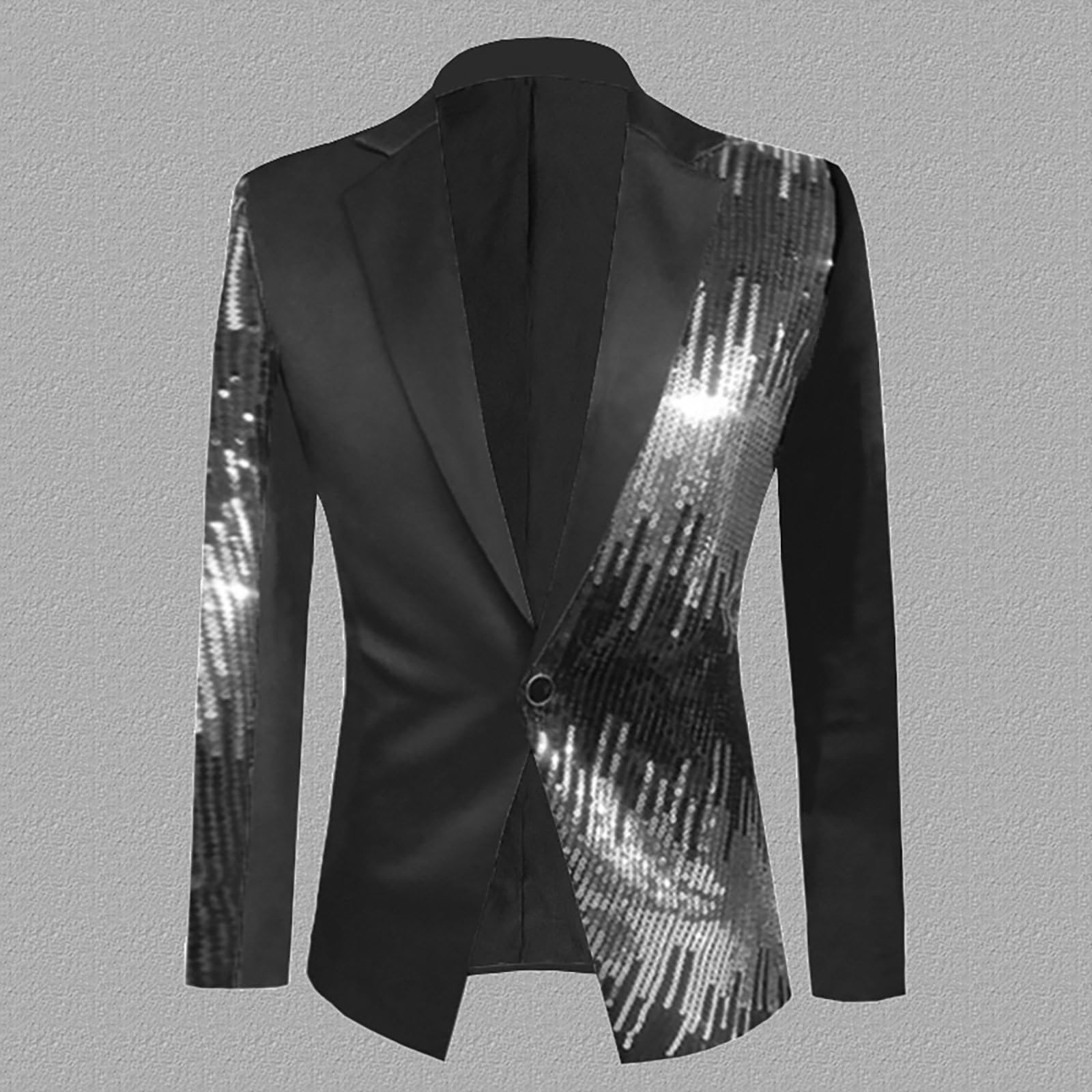 Ski Jacken Herren Anzug Rosa Silber Pailletten Male Stage Performance Slim Fit Anzugjacke Lässiger Trenchcoat Mit Doppelkragen