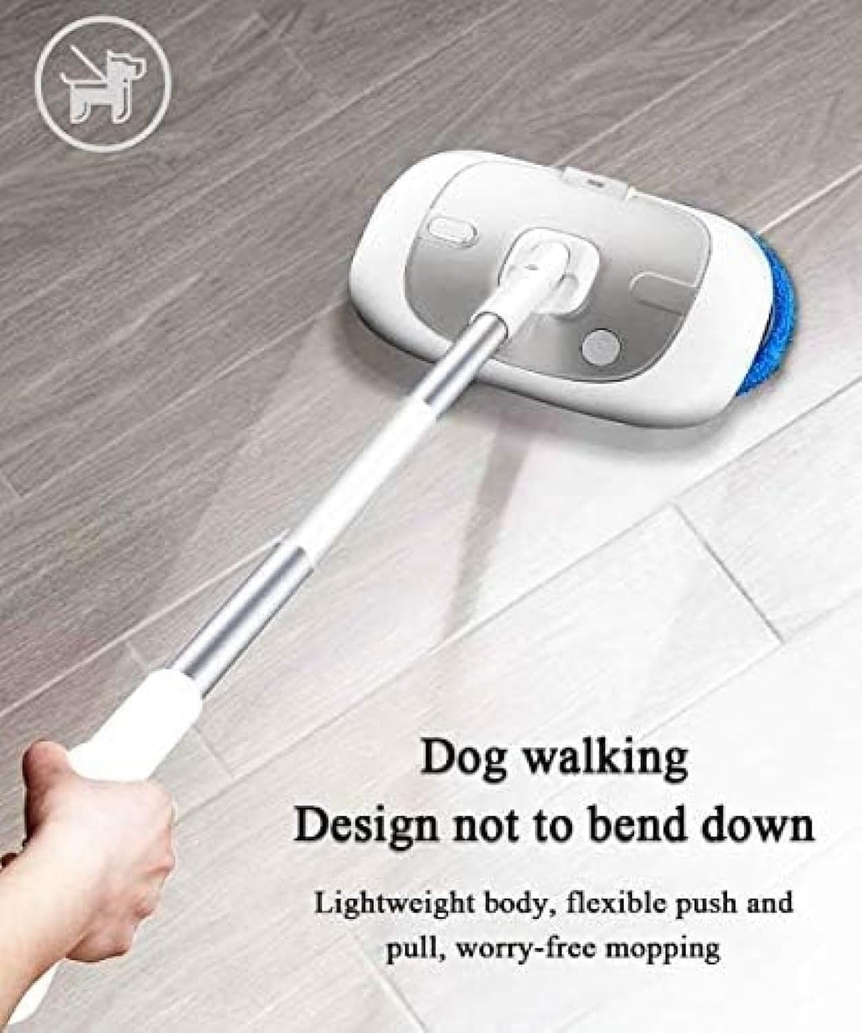 Laveuse de sol sans fil à brosse rotative 2 en 1 avec vaporisateur, pour