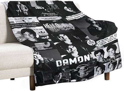 CHCOML Damon Actor Salvatore - Manta de franela antibolitas para decoración del hogar, 10.58 oz, diseño de arte HD