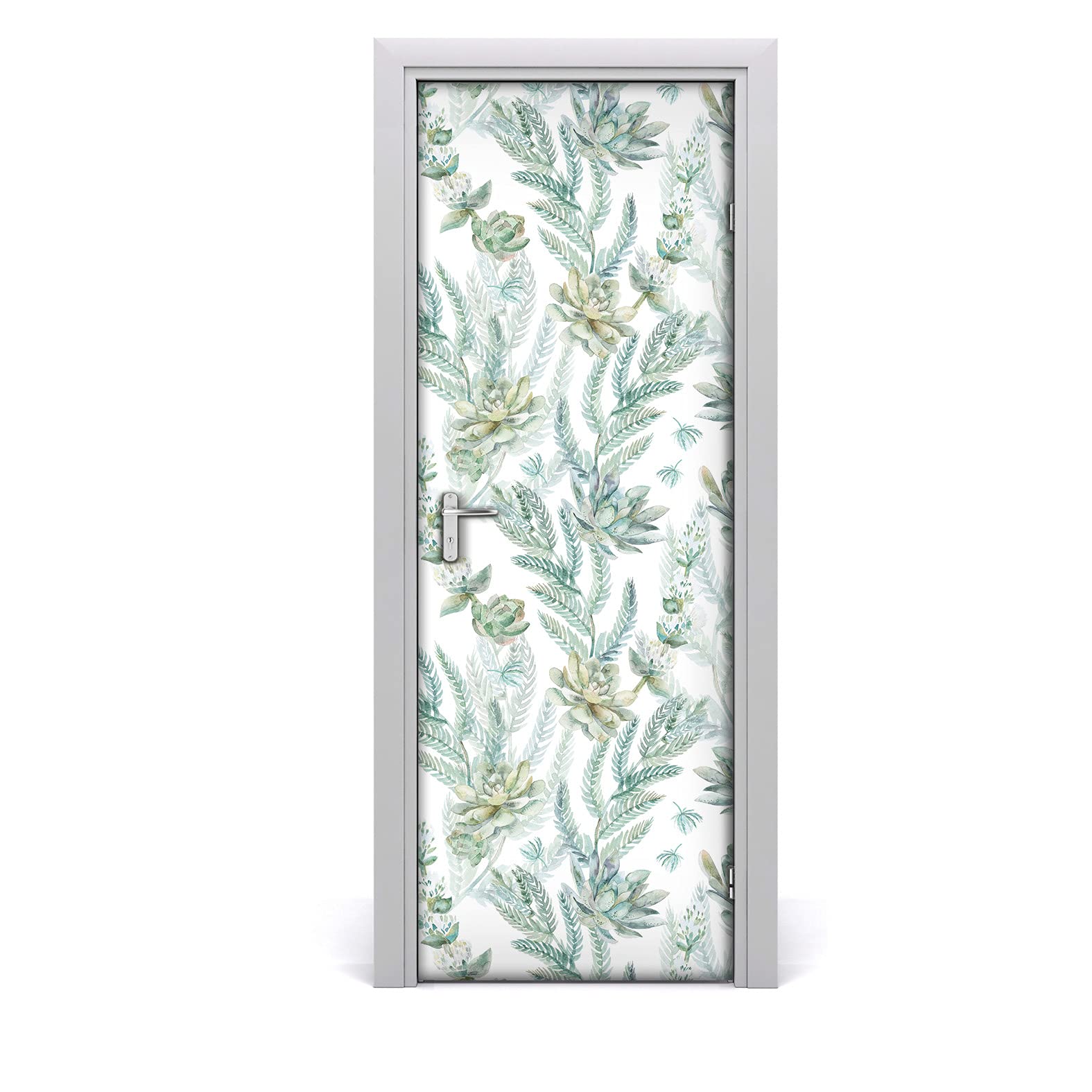 Papier peint sur la porte pour créer un coin de nature chez soi
