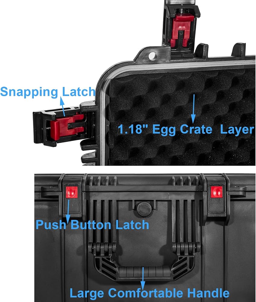 Amazon.com : Regetek Waterproof Rolling Case 36 x 17.5 x 13.5 Inch