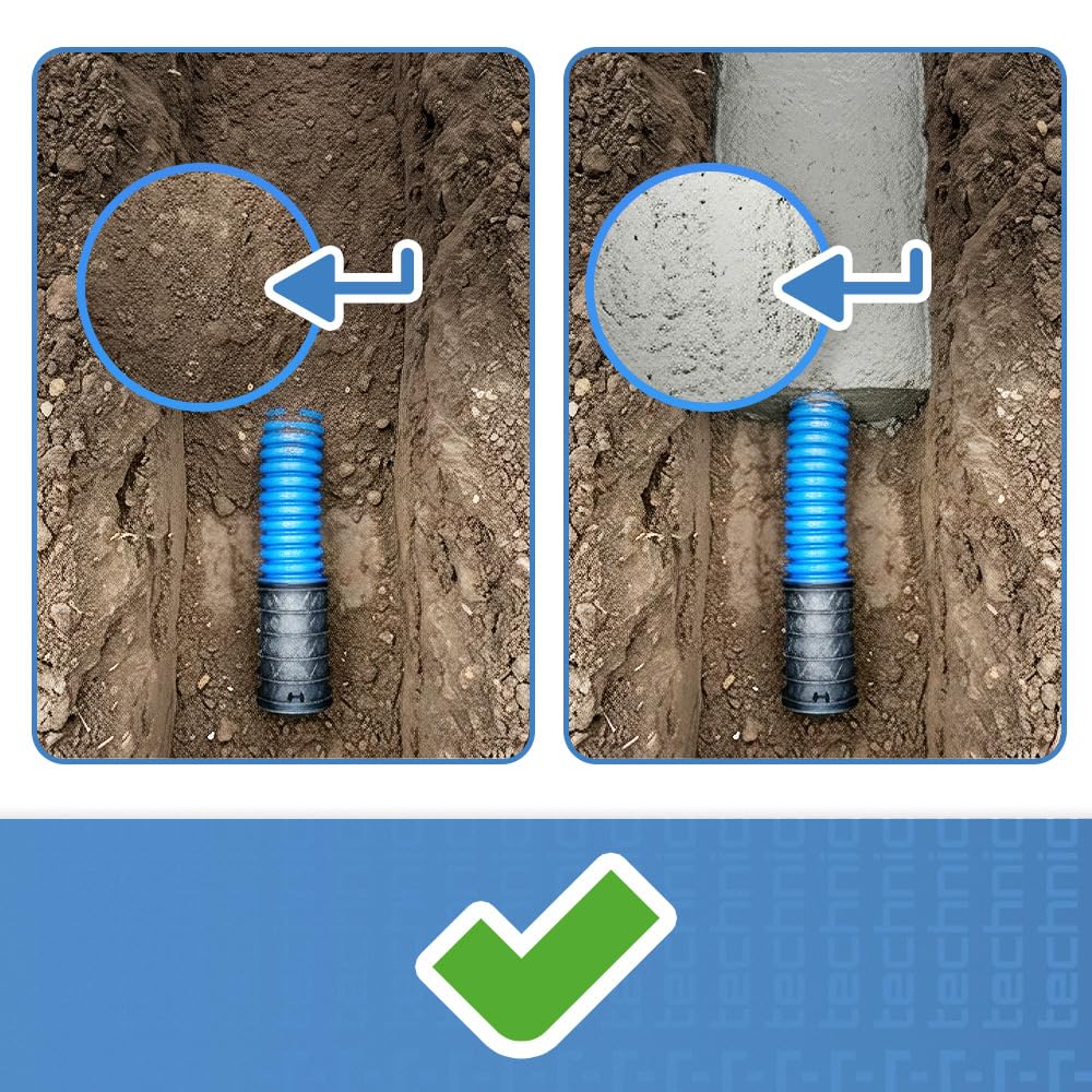 50 Metri -Tubo Corrugato Flessibile di Protezione Diametro 40mm (50 m) IP56 | Guaina Corrugata Doppia Parete con Sonda Passacavo per Interramento e Raccordo 450N Blu per Cavi - EDO Technic