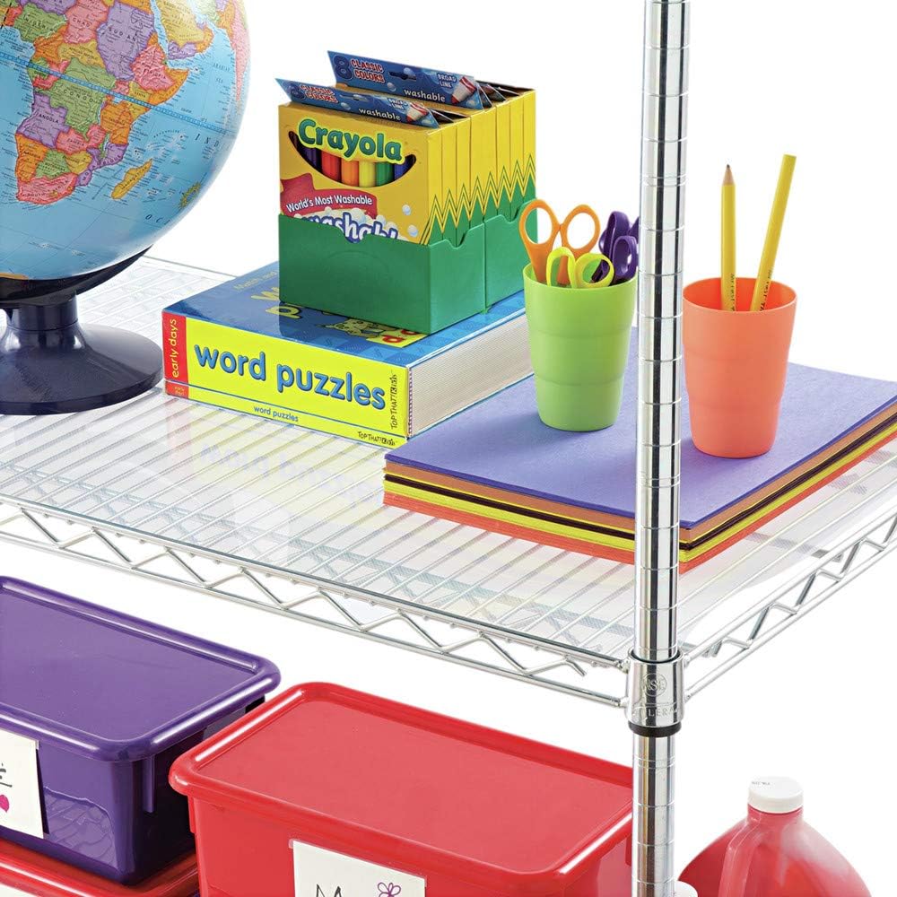 Alera ALESW59SL4824 Plastic 48 in. x 24 in. Shelf Liners for Wire Shelving - Clear (4/Pack)