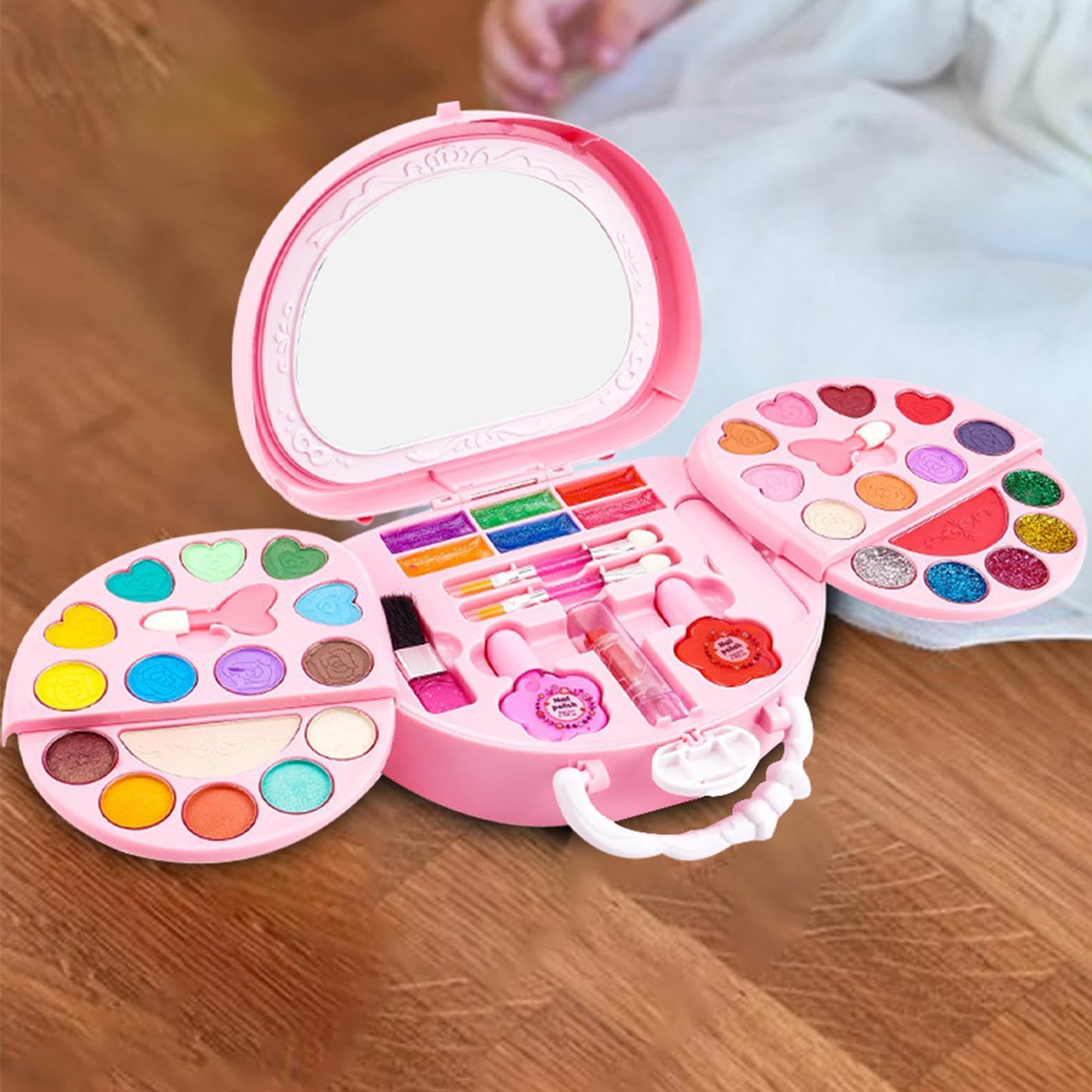 Kit Di Cosmetici per Ragazze,Giochi Di Trucco Bambini per Ragazze | Kit di Trucco per Ragazze Giochi di Cosmetici Principessa Lavabili | Il portatile di Bellezza Simulazione Gioca