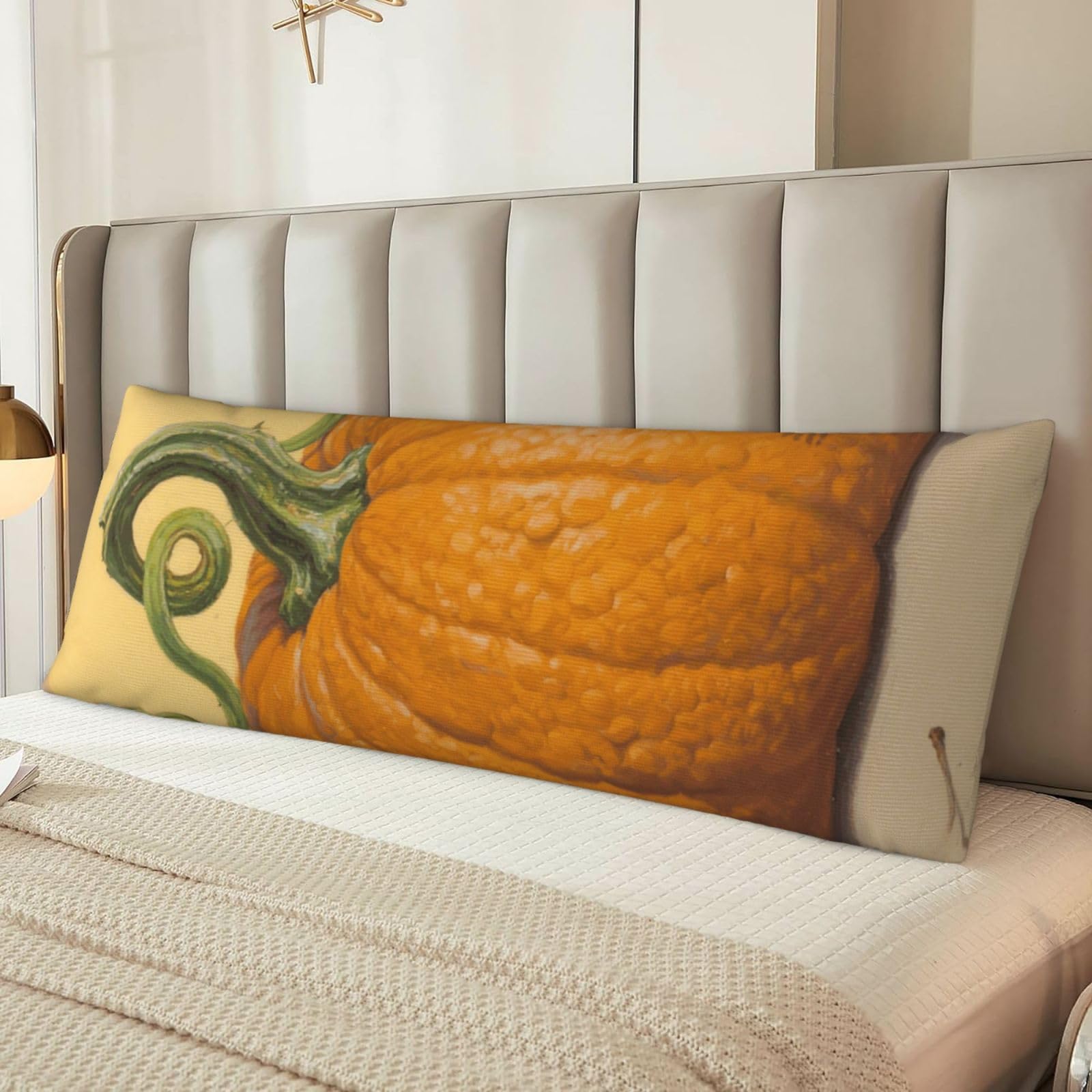 Pumpkin Body Pillow Cover with Hidden Zipper 54"X20",Ultra Soft Microfiber Long Pillow Case Decorative Bedding Pillowcase Cushion Cover Cases for Bedroom Couch Sofa,Home Gifts