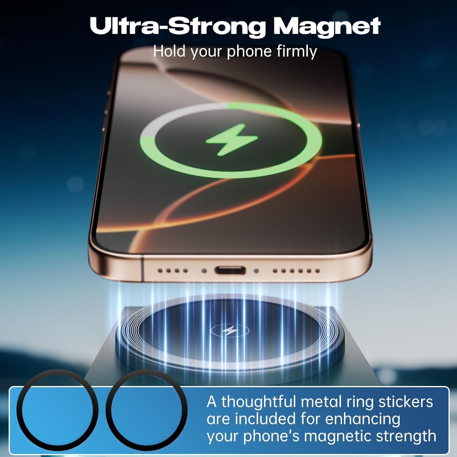 Cyberdock - Caricatore magnetico senza fili, 3 in 1, compatibile con MagSafe per iPhone 12 a 17, Apple Watch Series 2 a 10, AirPods Pro e Samsung, ricarica rapida Qi, supporto pieghevole con
