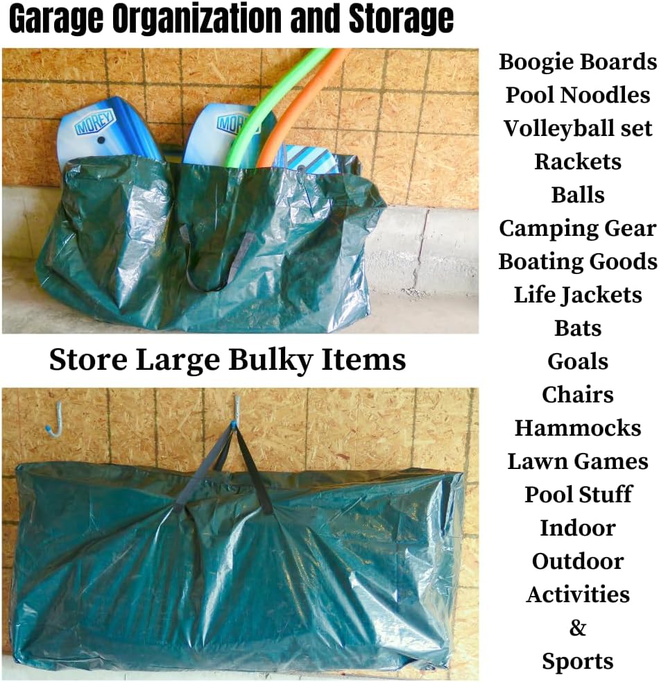 Evelots Extra Large Packing Bags for Moving - 5.5 Feet Long Storage Totes for Space Saving with Zippers & Carrying Handles for Camping, Garage, Outdoor Patio Cushion, Comforters Storage Bags