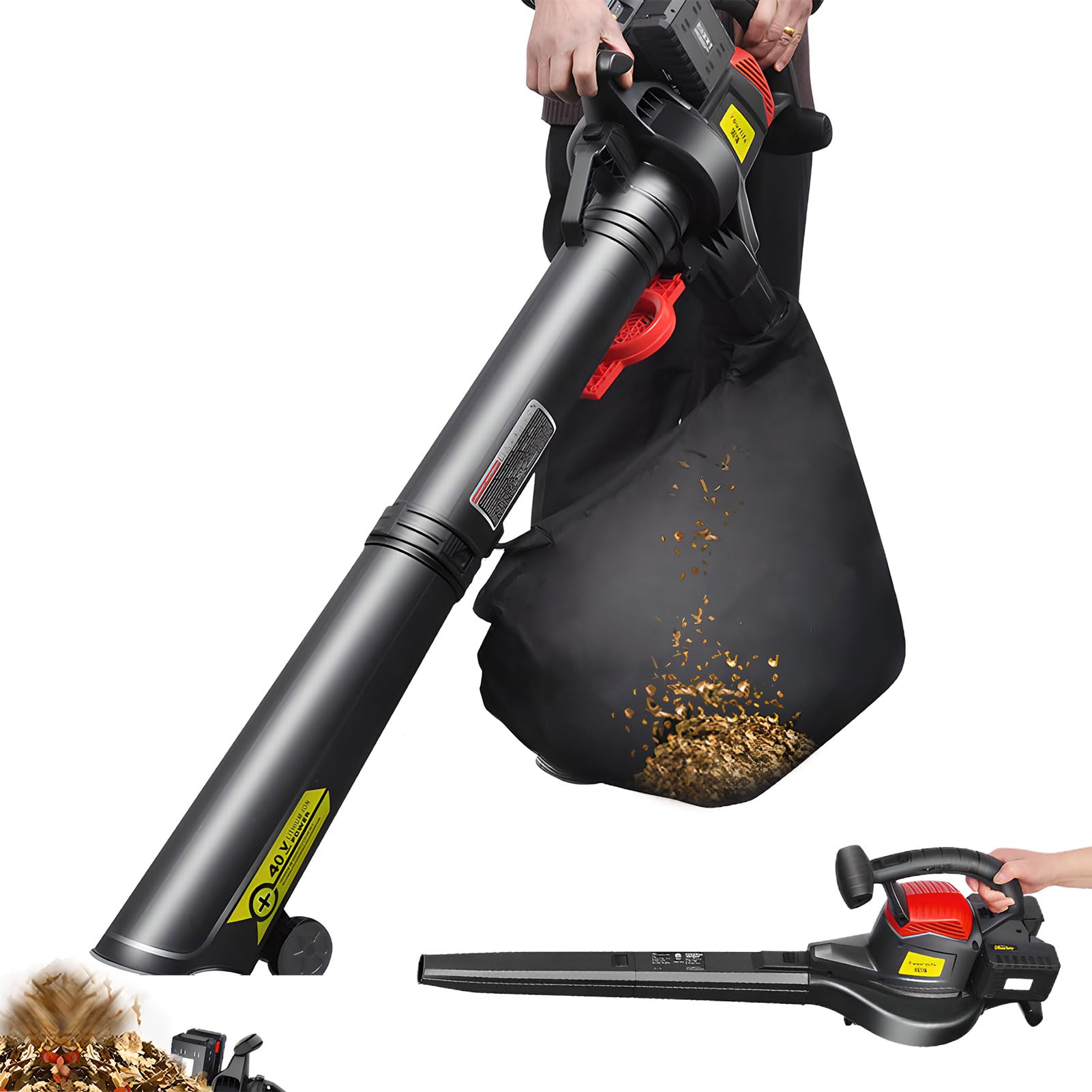 Souffleur de feuilles alimenté par batterie 40V avec variateur de vitesse