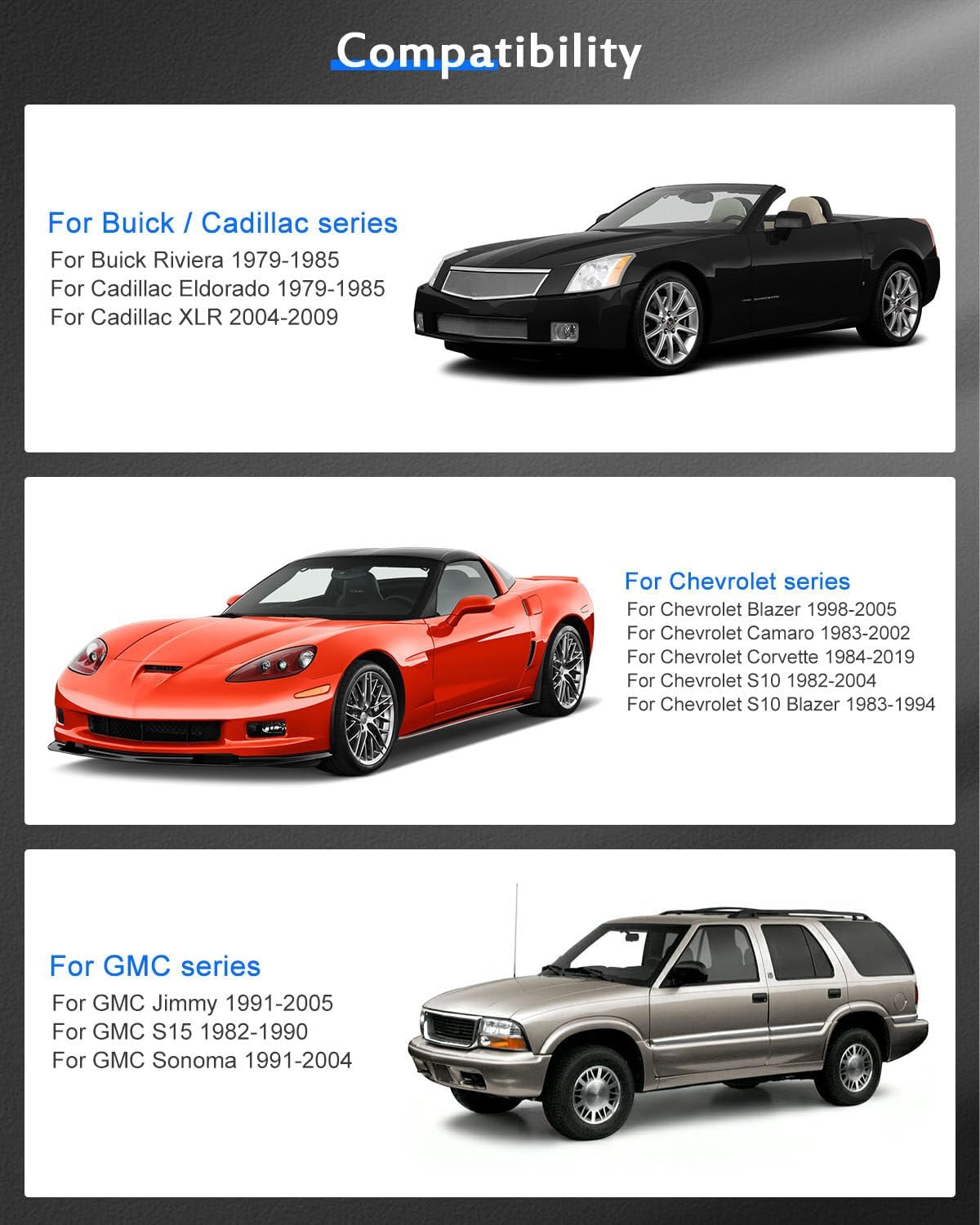 ECCPP Change your bolt pattern from 5x4.75 to 5x5.5 Wheel Adapters Conversion 1.25 inch 5 lug Fit for GMC Sonoma 1991-2004| for Cadillac XLR 2004-2009 | for Chevrolet Corvette 1984-2019-2PCS