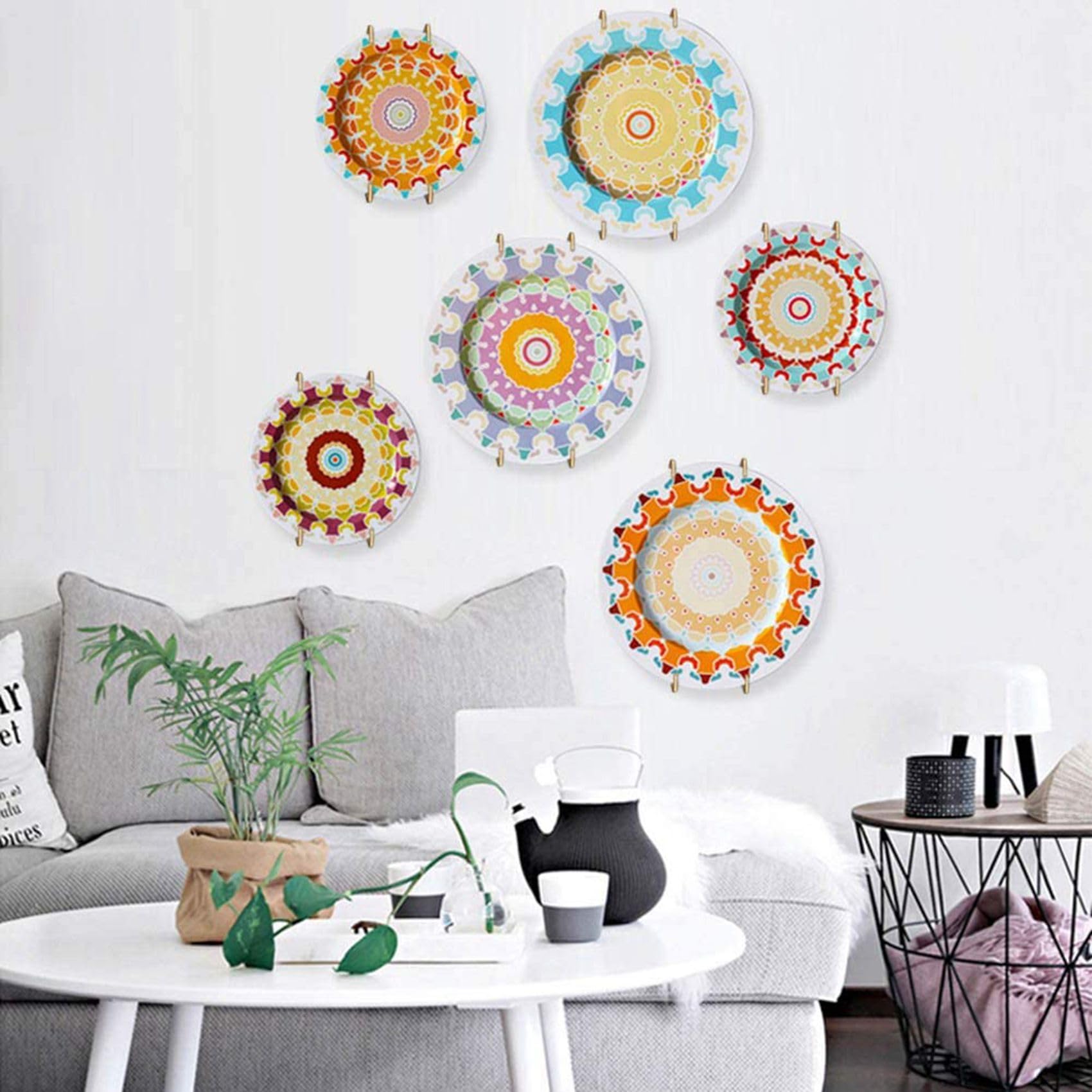 Appendini da parete per piatti, posate, 8 10 12 14 30 cm da parete per piatto piatto da parete per decorazione domestica, organizer per armadi a muro con piastra invisibile (dimensioni