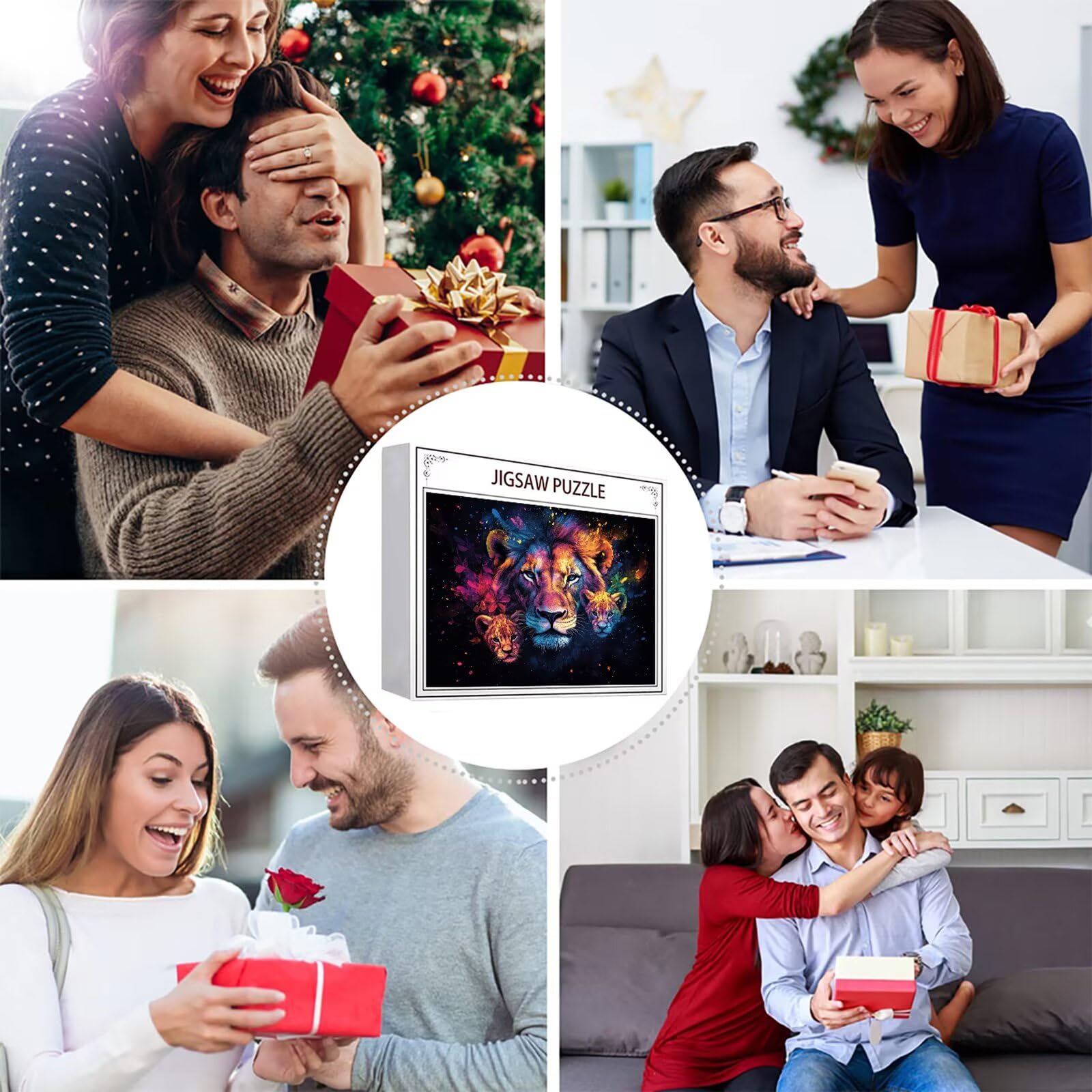 Puzzle 3000 elementów abstrakcyjne puzzle dla dorosłych lew 122 x 81 cm unikalne rzemiosło klasyczne 3D drewniana układanka do rodzinnych gier biznesowych, układanka zrób to sam do dekoracji ścian