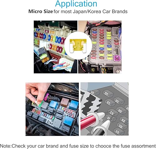 Miniatura 4 de Chanzon 10 Uds. 7.5A de perfil bajo Mini Micro Blade Fusible 7.5 Amp 32V Fusibles de soplado rápido para automóvil, camión, vehículo SUV