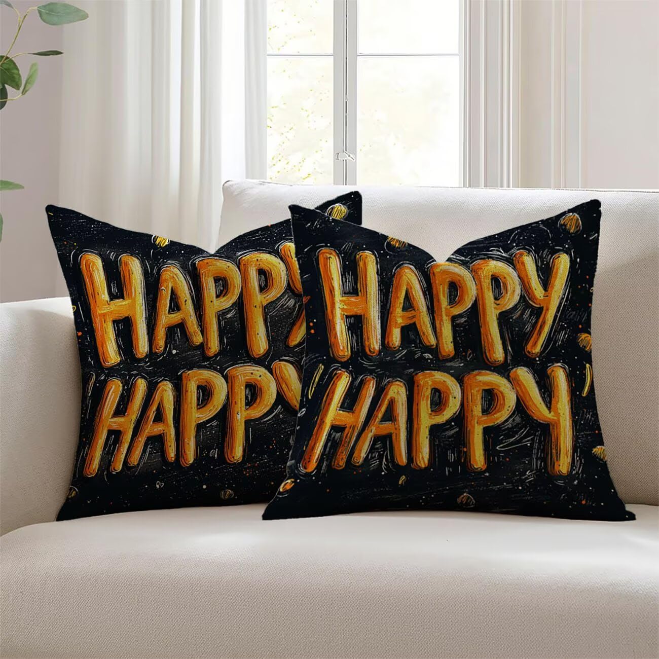 Housses de coussin extérieur imperméable 24x24 anti-tache en lin déperlant pour salon de jardin