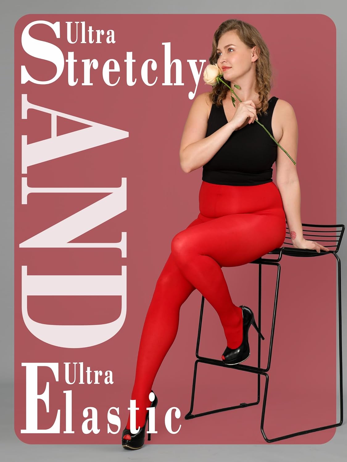 HONENNA Queen Plus Size Tights Semi Opaque Control Top High Waist Stockings Nylons Pantyhose for Women 1X 2X 3X 4X 5X 6X - Image 4