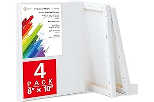 Simetufy Stretched Canvas: Unleash Your Inner Artist with 4 Premium Canvases