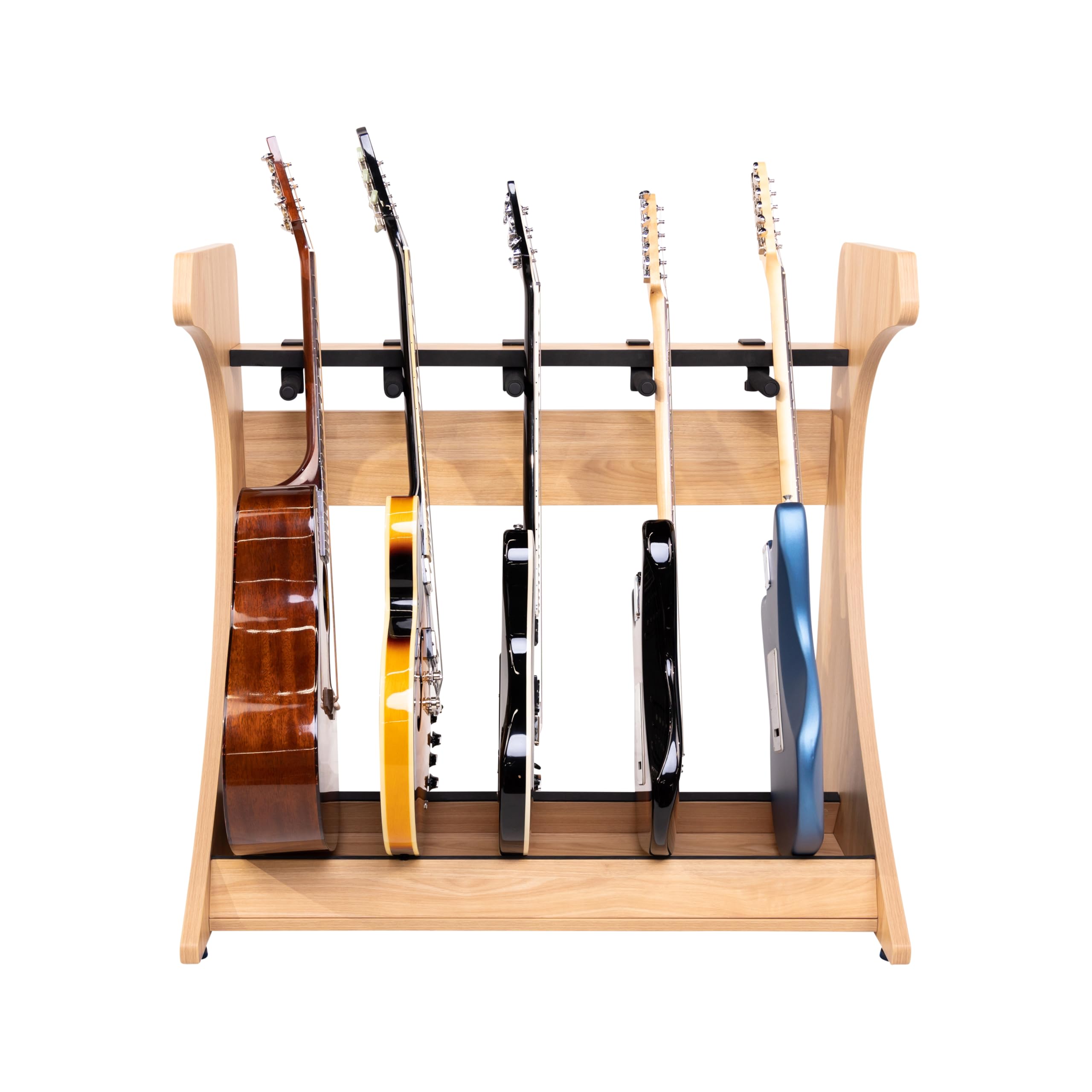 Gator Frameworks Elite Gitarrenständer für 5 elektrische oder akustische Gitarren, Ahorn (GFW-ELITEGTR5RK-MPL)