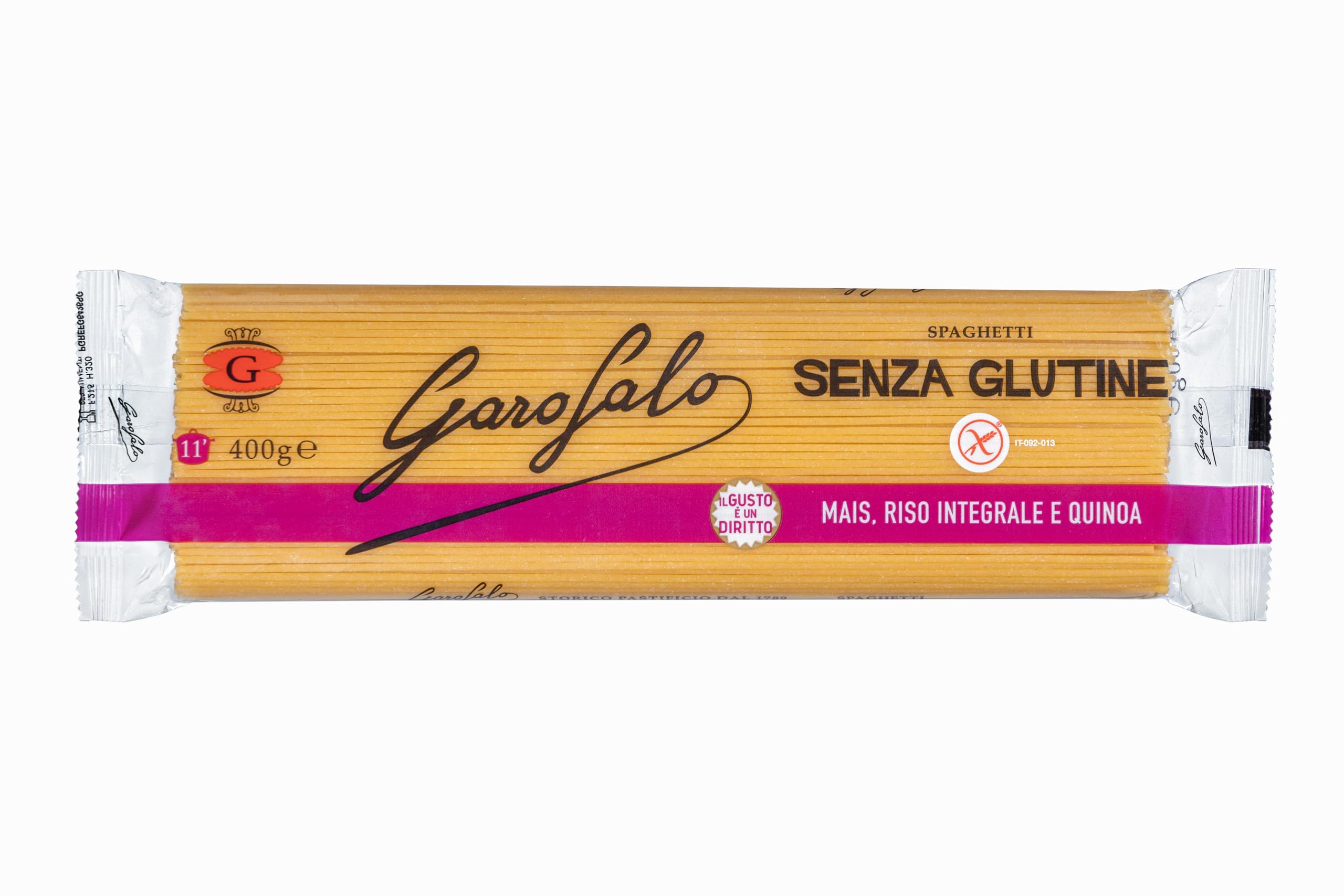 Garofalo Spaghetti e Linguine Senza Glutine,Glutenfreie Pasta aus Mais, Naturreis und Quinoa 20x 400gr + Italian Gourmet polpa 400g