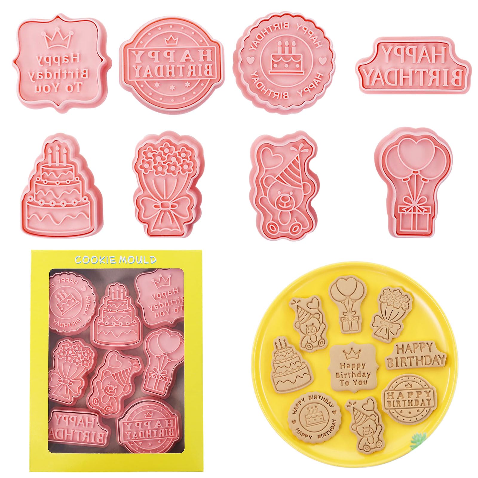 Amazon | クッキー型 お誕生日おめでとうクッキー型 クッキー型