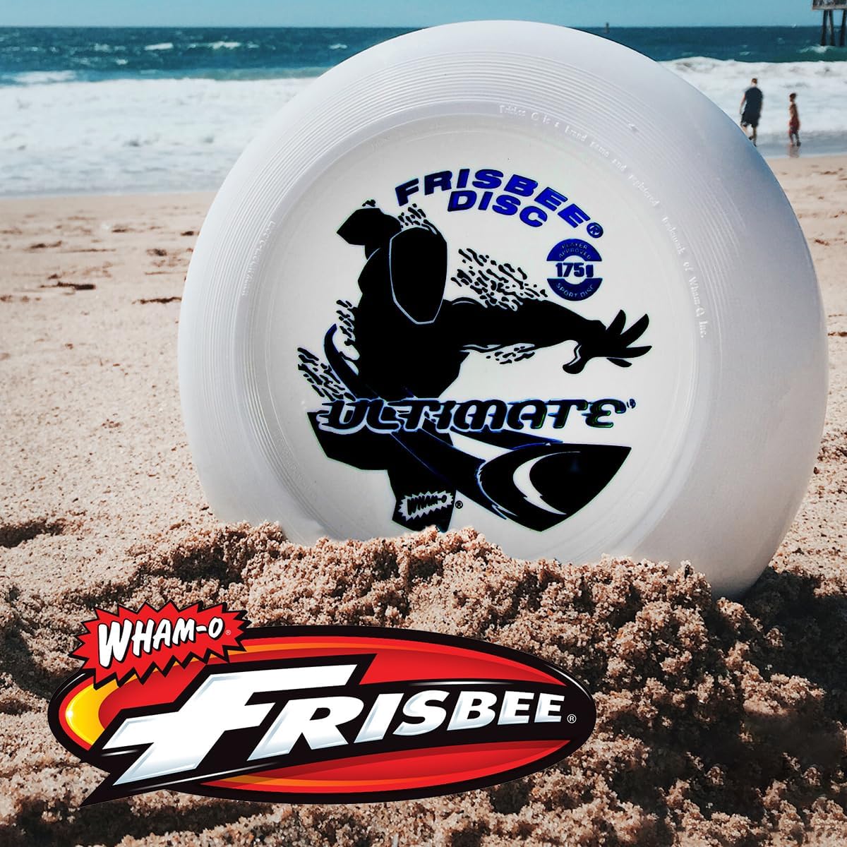 Wham-O Frisbee - Ultimate Flying Disc - 175 Grams - 10.75” Diameter - Carry Clip Included - Disc Golf - Ultimate Frisbee Play -