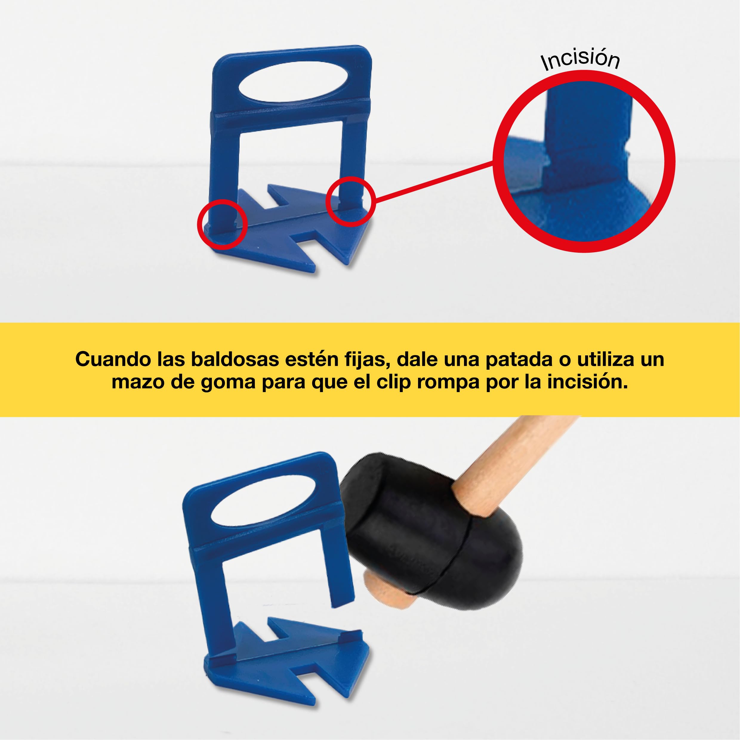 Clips de Nivellement Carrelage 1,5 mm, 1000 pcs, Sol & Mur