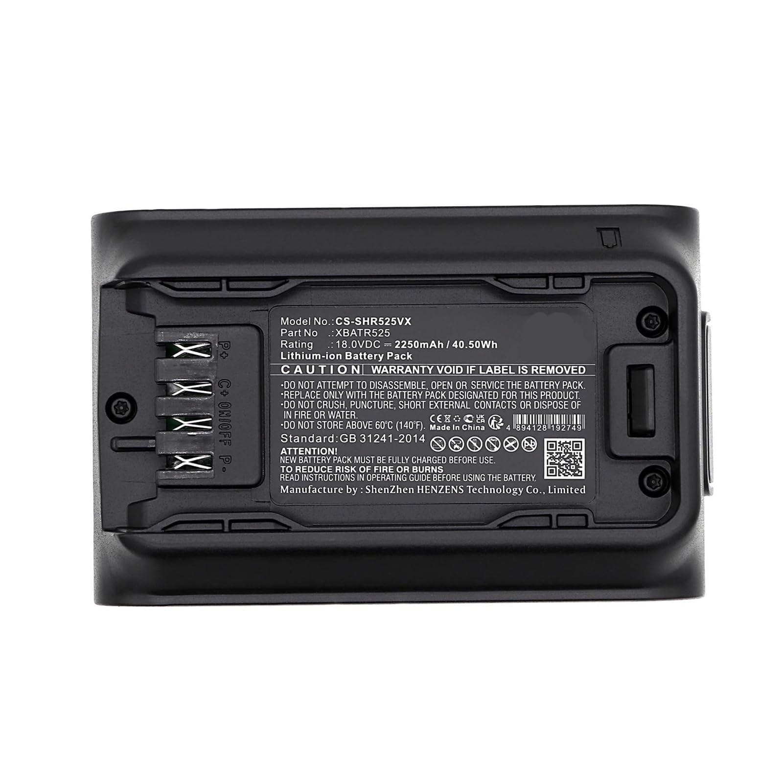 Batería De Vacío De 2250 MAh, Compatible Con Shark, XBATR525 XBATR525SL Detect Pro IW1120 IW1120C ​IW3120 IW3111C IW3120C IW3110C IW1111 Batería Extraíble De Largo Alcance