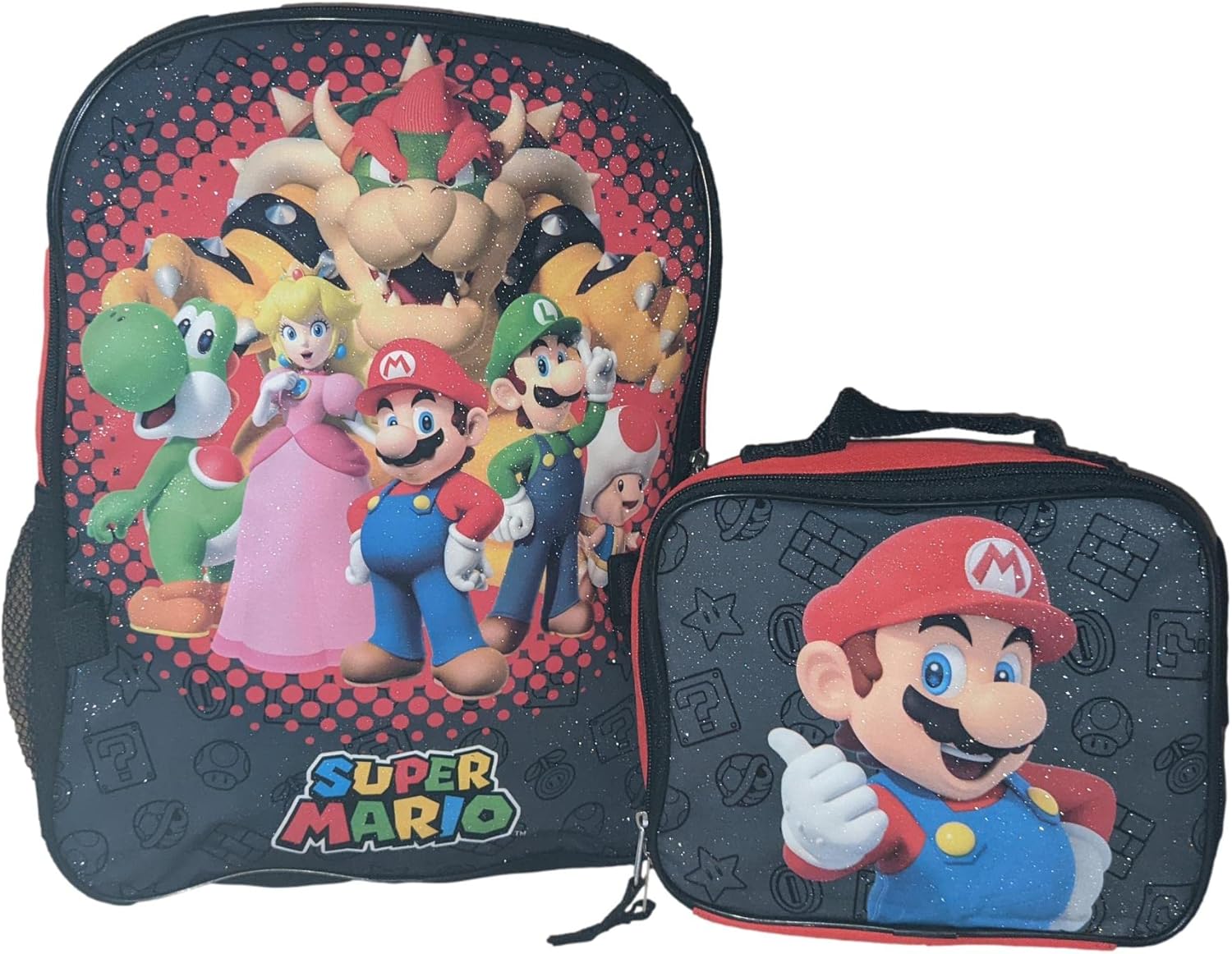 Ruz Super Mario 16" Backpack With Detachable Matching Lunch Box - Image 3