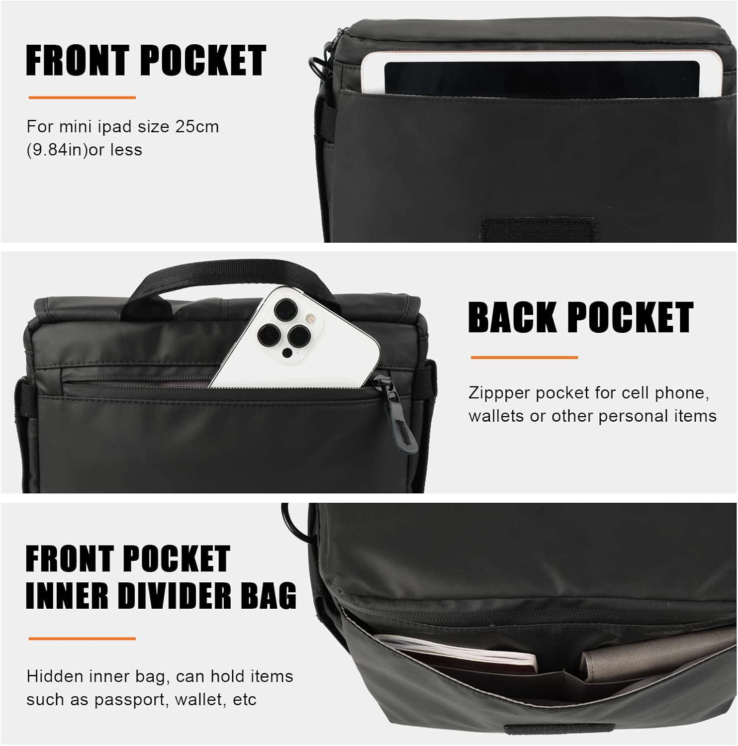 Besnfoto Camera Bag Small DSLR Camera Shoulder Bag for Photographer Waterproof Messenger Bag Crossbody Case Compatible with Canon Sony Nikon