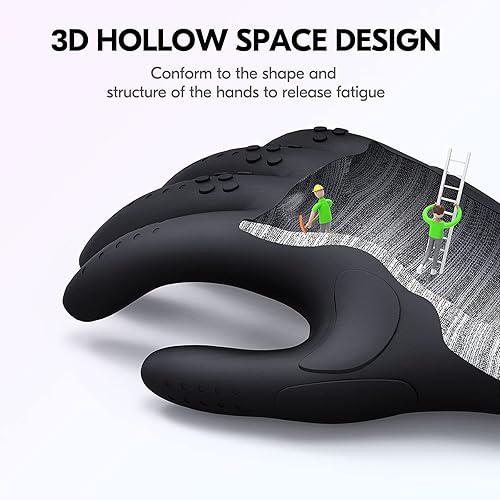 Miniatura 2 de Vgo... NGG X1 - Guantes de trabajo de seguridad sin costuras, resistentes a cortes, forro anticorte HPPE, nivel EN388 C, nivel ANSI A3, guantes