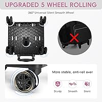 Vista 3 de Bolsa de mano con ruedas para profesores 2025 con organizador de archivos de acordeón