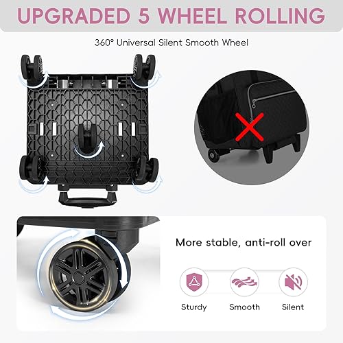 Miniatura 3 de Bolsa de mano con ruedas para profesores 2025 con organizador de archivos de acordeón