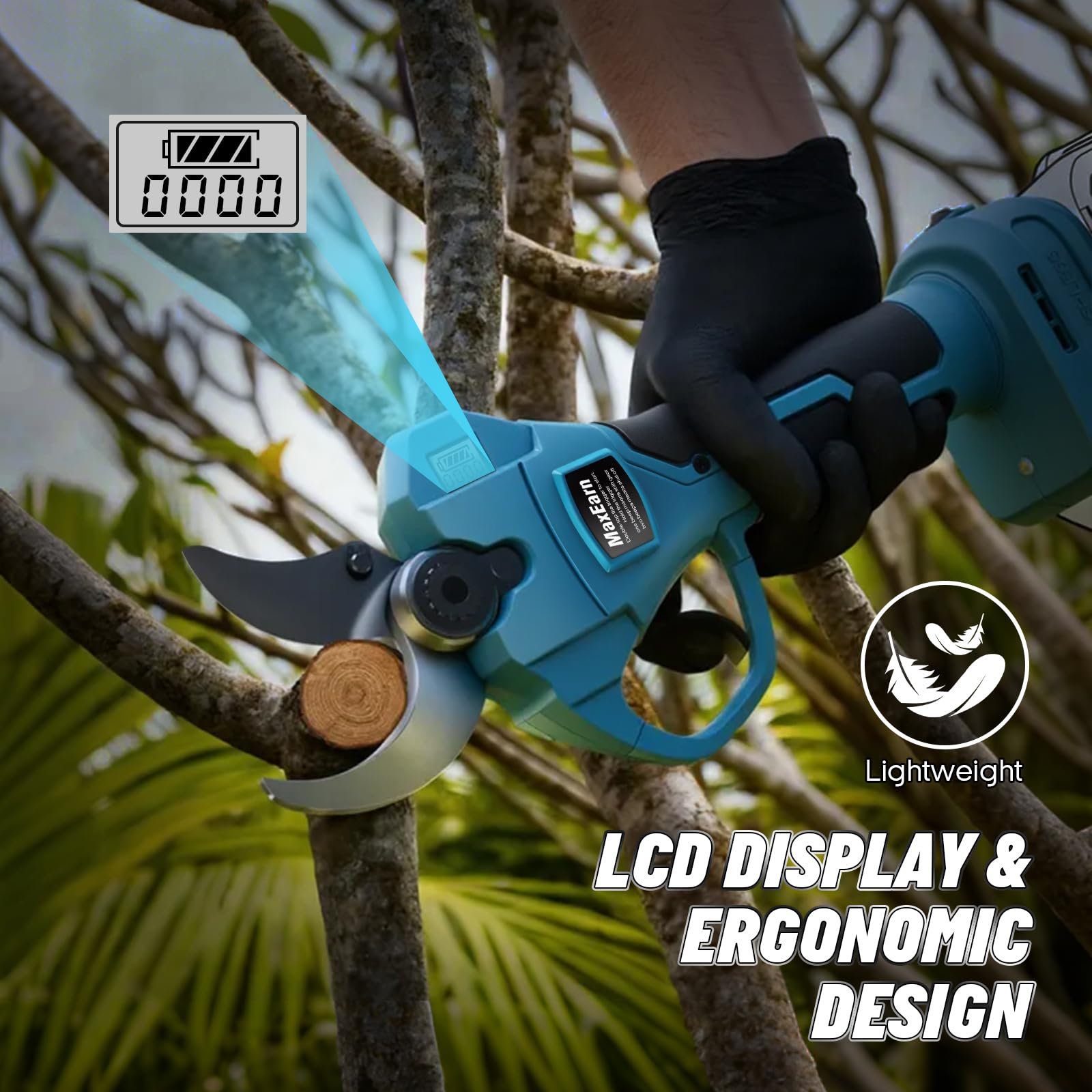 Tijeras de podar con batería para Makita BL-18 V, 40 mm, apertura máxima de 65 mm, batería con motor sin escobillas, pantalla LCD, tijeras para podar árboles (sin batería)
