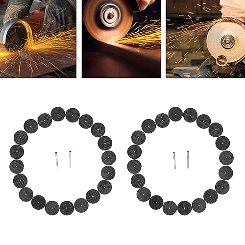 Miniatura 6 de 50 piezas de disco de corte de resina negro mini rueda de corte de rueda de corte eléctrica accesorios para herramientas rotativas de corte en