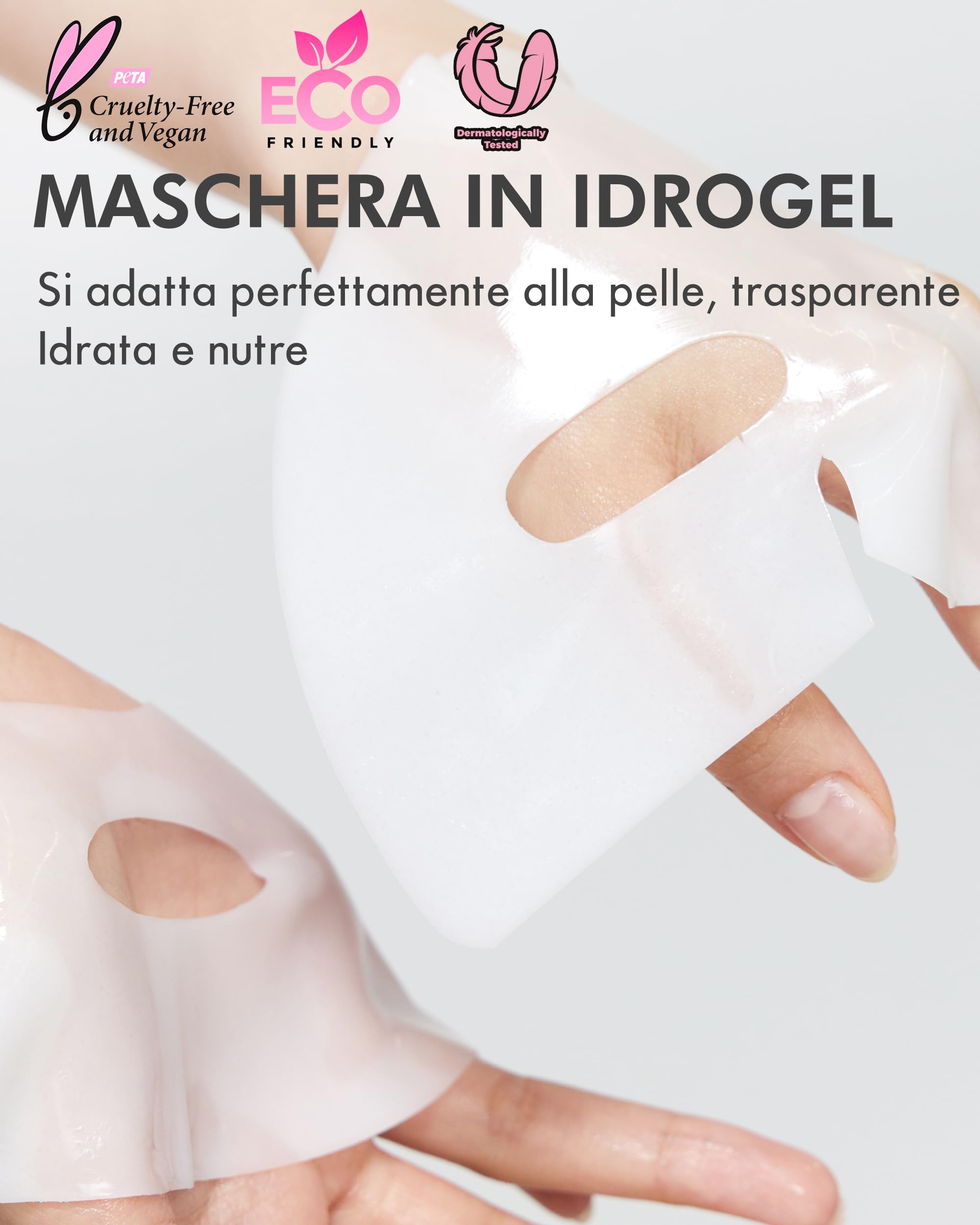 DERMAL Maschera in Gelatina Fusa con Collagene e Idrogel 4 pezzi – Maschera Notturna Coreana per il Viso – Idratazione Profonda, Rassodamento della Pelle e Cura delle Rughe per una Pelle Vetrificata –