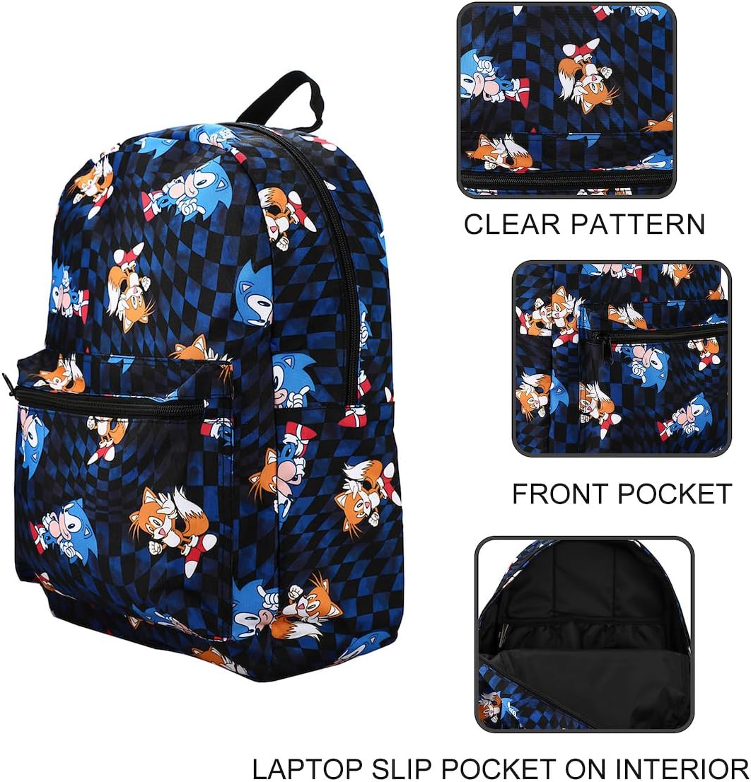 Bioworld Sonic The Hedgehog Character Print Backpack