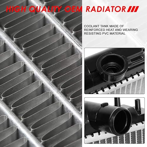 Miniatura 5 de DPI 2807 - Radiador de refrigeración de 1 fila de estilo de fábrica compatible con Frontier Pathfinder Xterra Suzuki Equator 4.0L 5.6L AT 05-18,