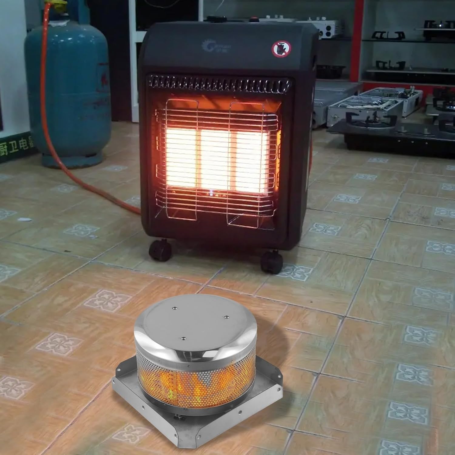 Outdoor Patio Heater Burning Net Replacement in 304 Stainless Steel, Heat Resistant Combustion Screen, Compatible with Tower Model