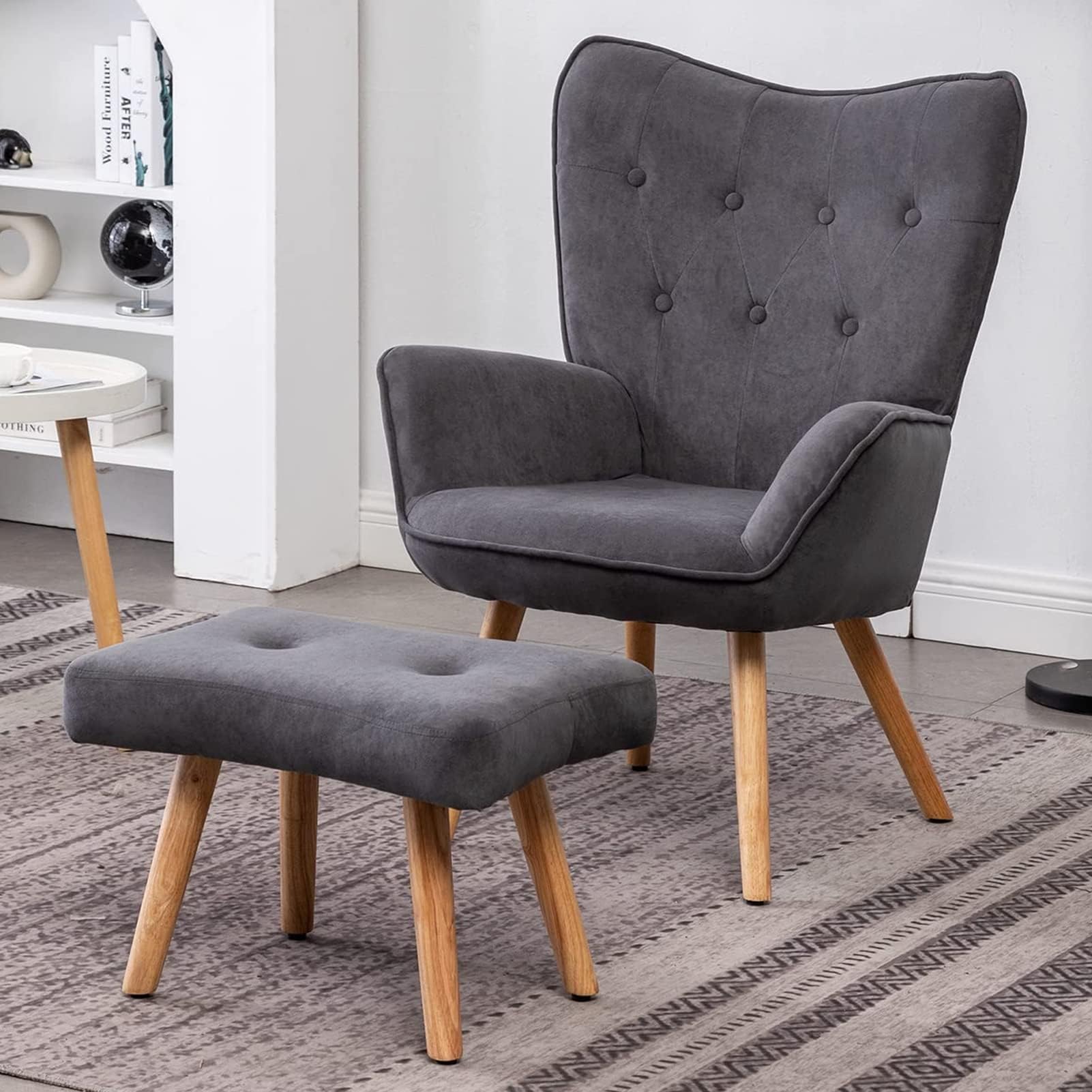 HollyHOME Armchair with Footstool