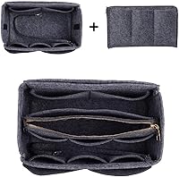 Vista 5 de ZTUJO Purse Organizer Insert, Felt Bag Organizer with Metal Zipper, Handbag & Tote Shaper, For Speedy Neverfull Tote, 7 Sizes