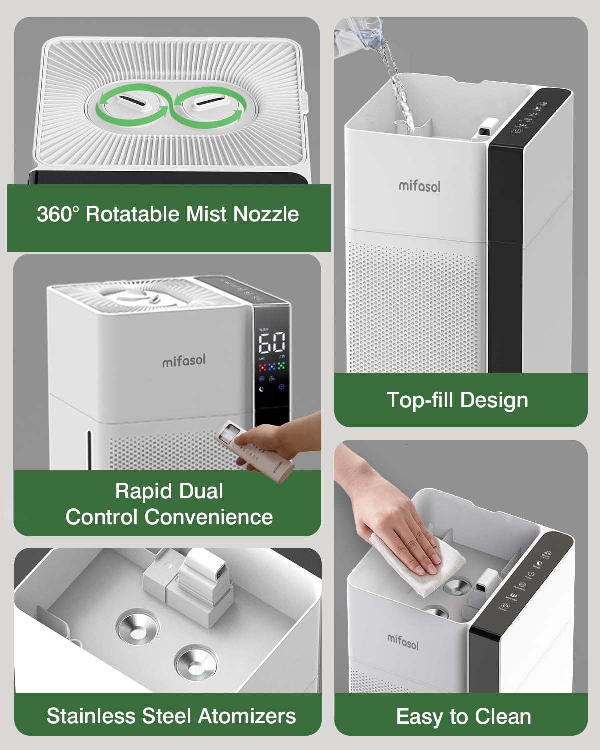 mifasol 加湿器 20L　LCD-MH-J18 Mifasol Cold And Warm Mist Humidifier LCD-MH-J18 | eBay