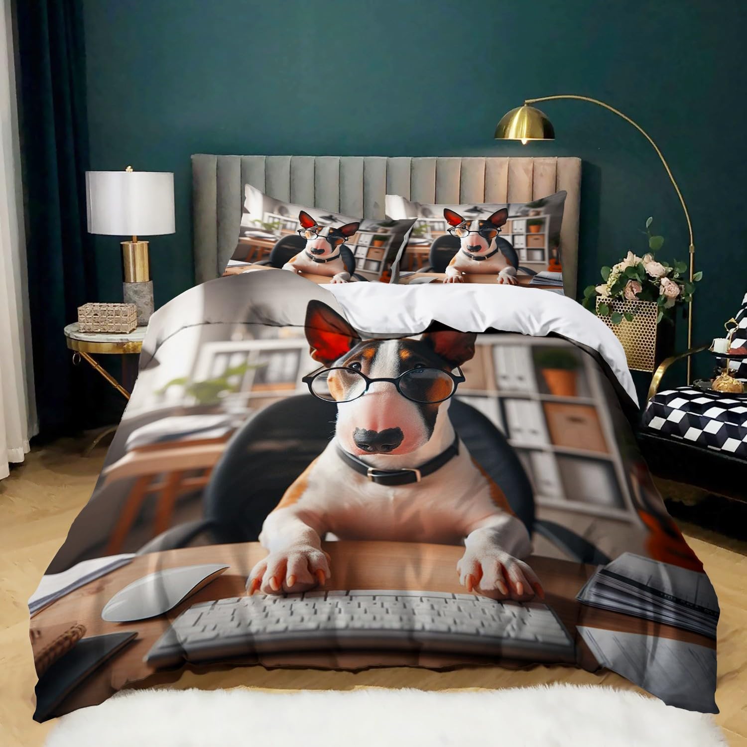 Housse de couette 220x240 Bull-Terrier pour une chambre cosy moderne
