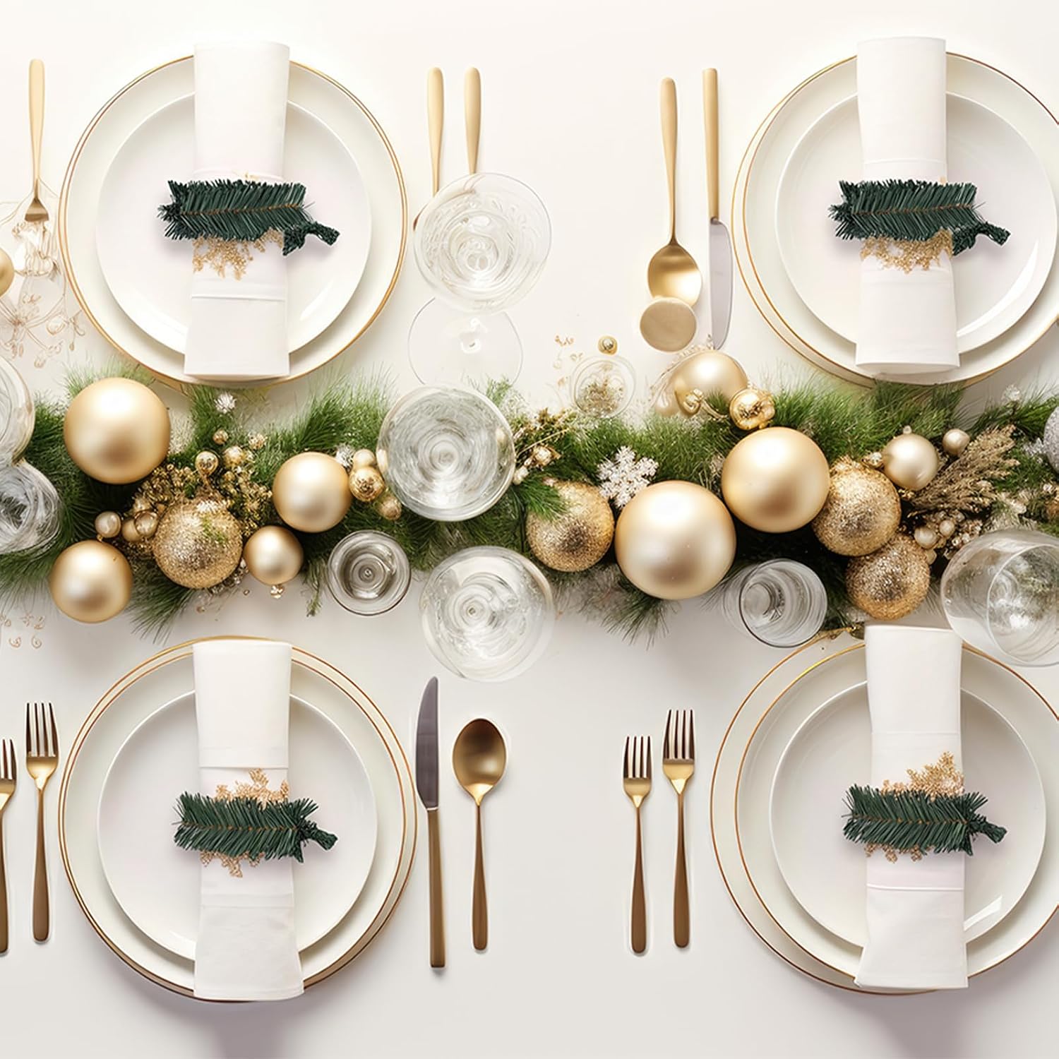 Norme 100 Pcs Christmas Canadian Pine Wired Stem Garland Tie, 2 x 20 Inch image 5