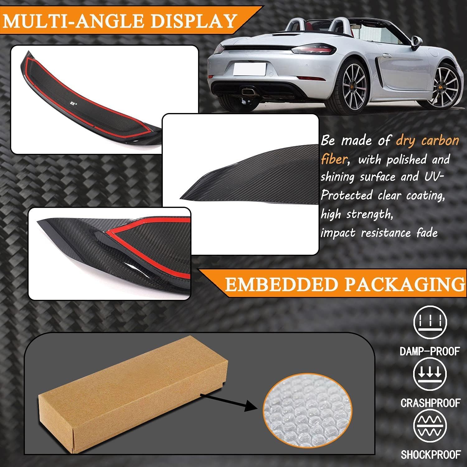 Emblema Posteriore GTS Nero Lucido Per Porsche - Adesivo Tuning Per 911, Cayenne, Panamera - Installazione Facile