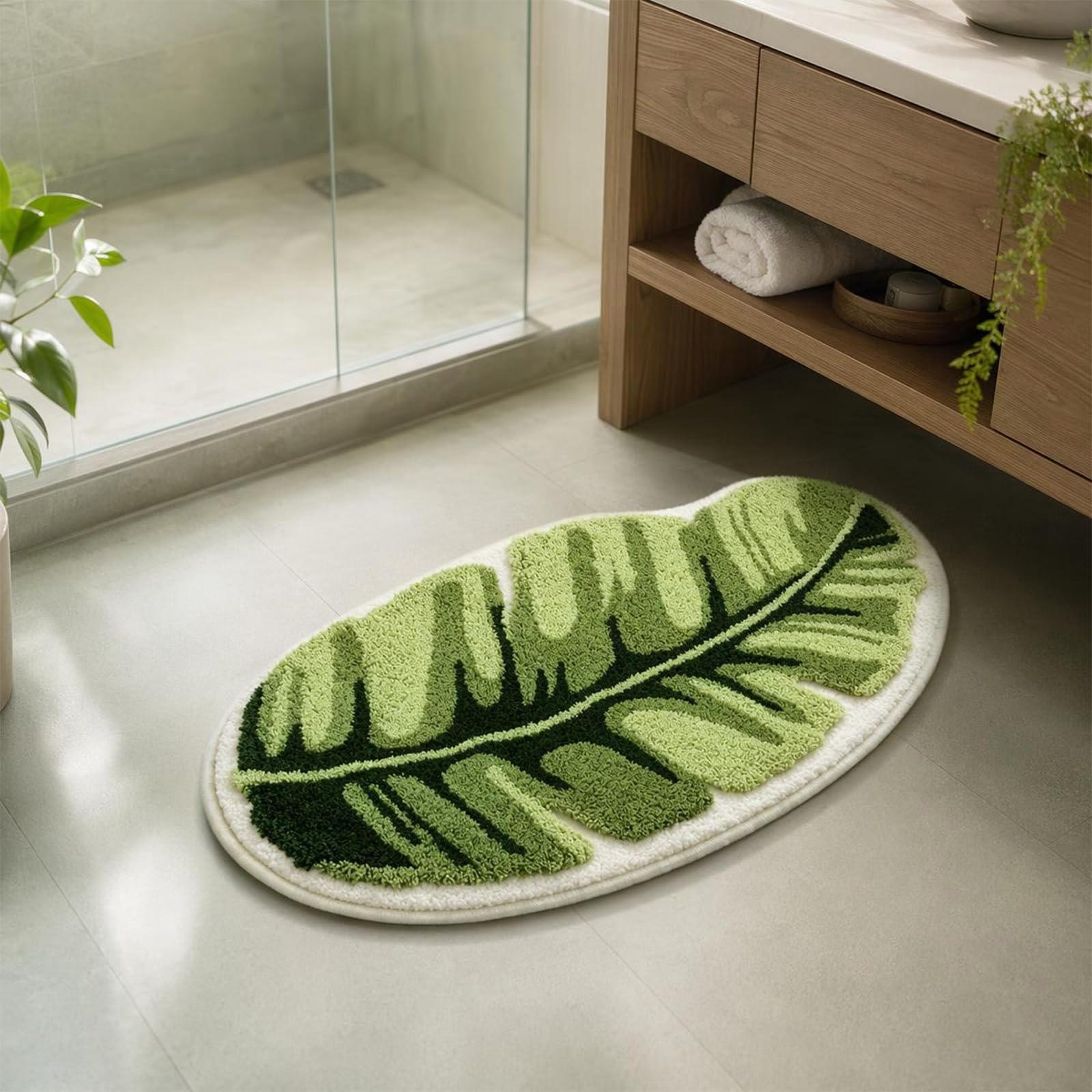 Tappeto Bagno Antiscivolo, Zerbino Ingresso Interno, Tappeto Lavabile In Lavatrice, Adatto Per Soggiorno, Camera Da Letto, Cucina, Bagno, Lavandino Del Bagno, Ecc（80×120Cm） (A)