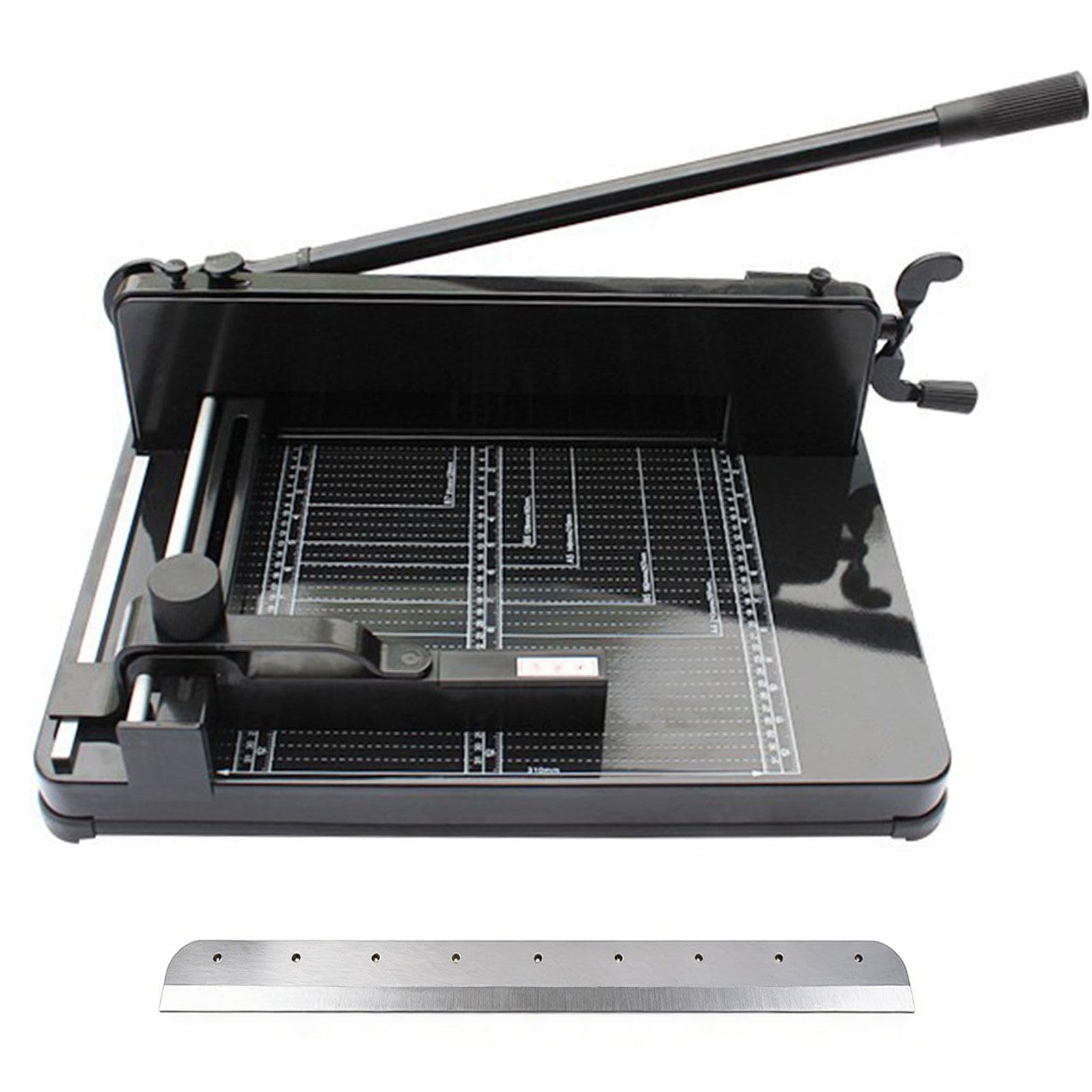ZHJOPP Heavy Duty Paper Cutter, 12-Inch Blade Guillotine Trimmer for Cutting Stack Paper, Photos, Soft PVC, and Leather (A3+blade*1)