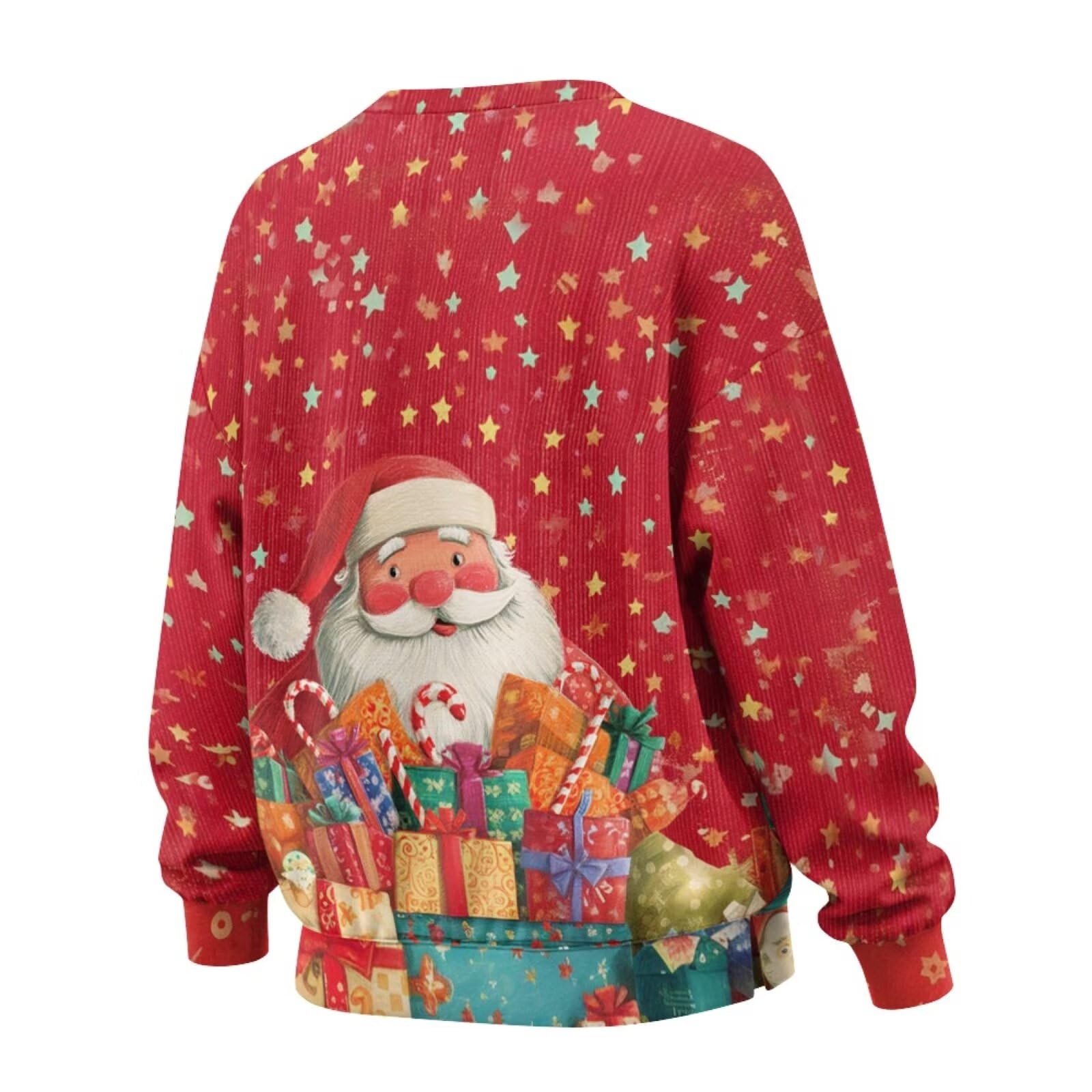 Bluza oversize damska bluza z okrągłym dekoltem pulower koszule z długim rękawem wygodny sweter z kieszenią stroje jesienno-zimowe