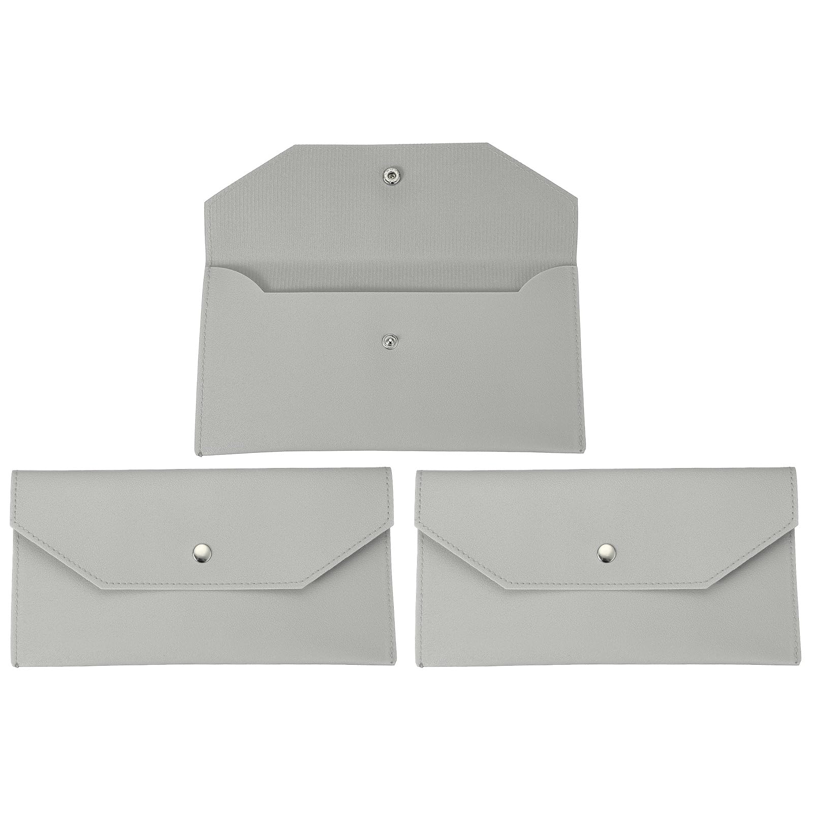 PATIKIL 2 Pack Cash Envelope Wallet, Budget Cash Holder Reusable Money Bag Pouch Leather Money Organizer Pouch for Men Women Receipt Check Bill Travel