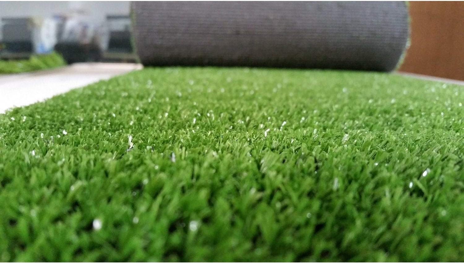 PZG Artificial Grass Rug w/Drainage Holes & Rubber Backing | 2-Tone Realistic Synthetic Grass Mat | Extra-Heavy & Soft Pet Turf | Lead-Free Fake Grass for Dogs or Outdoor Decor | Size: 5' x 3'