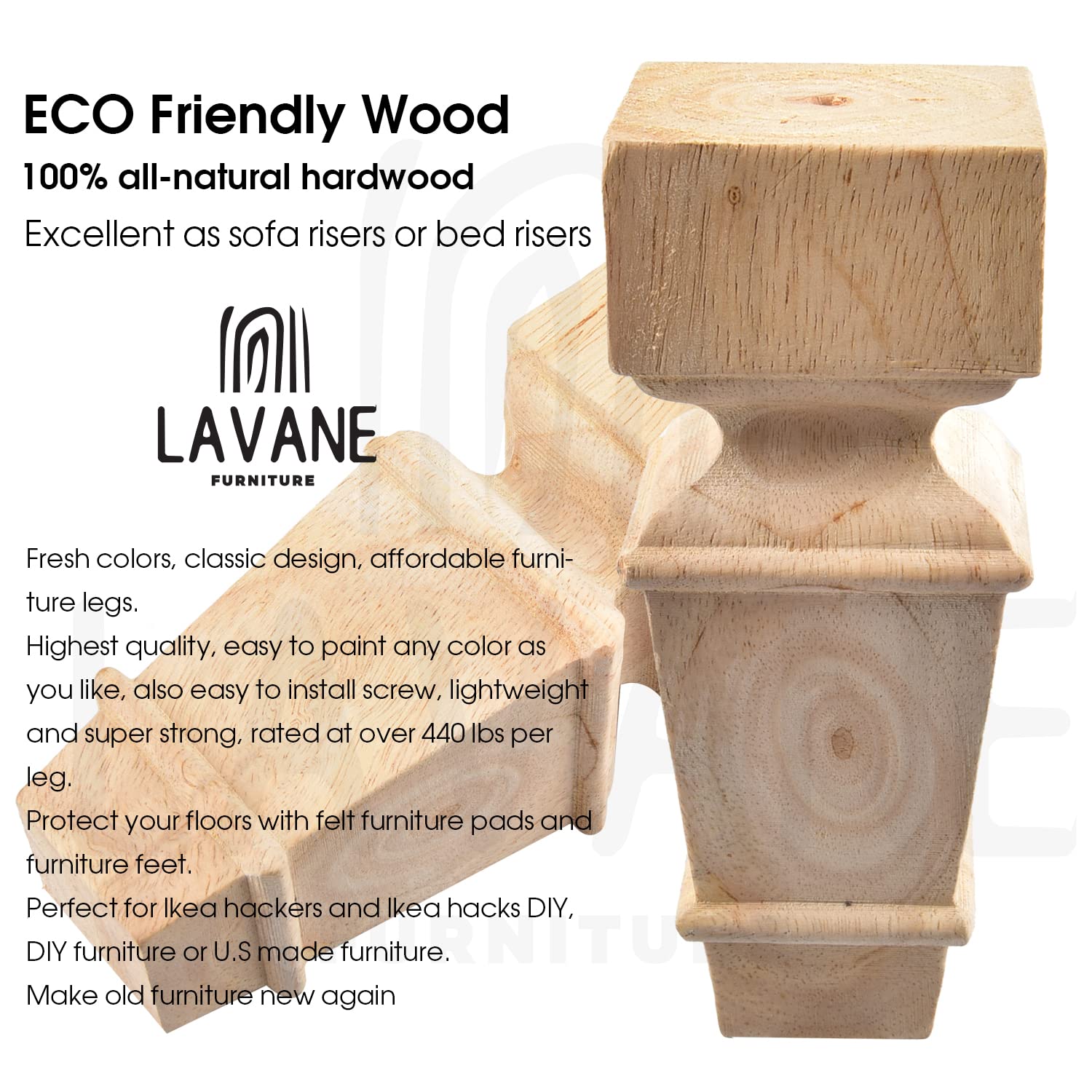 とこ　L１オールドパイン　80’s ヴィンテージ スピンドルレッグ　チェア Amazon.com: La Vane 7 inch / 18cm Wooden Furniture Legs, Set