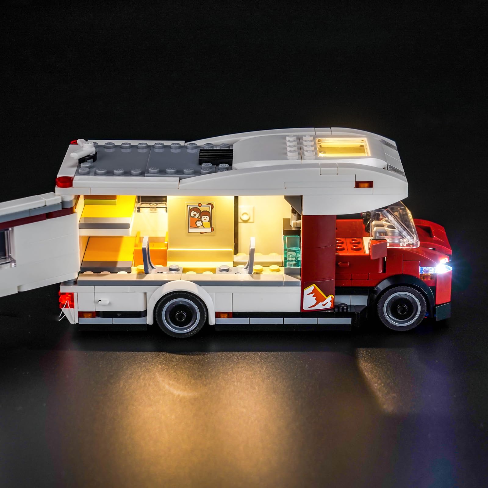 Zestaw świateł LED kompatybilny z Lego Holiday Adventure Camper Van 60454 (nie jest to model), zestaw oświetleniowy kompatybilny z Lego Holiday Adventure Camper Van kreatywna zabawka