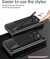 Vista 2 de Miimall Funda plegable para Google Pixel 10 Pro con soporte para bolígrafo y bolígrafo, funda para Google Pixel Fold 10, protector de pantalla